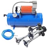 Luftkompressor, Air Horn Kit 6L, Druckluft Kompressor - Kompressoren mit 150 PSI 12V 6L...