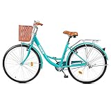 Viribus 26 Zoll Damenrad Komfort Fahrrad Cityrad Damenfahrrad mit Korb Hollandrad...