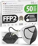 ADESTE – 50x FFP2 NR D Maske, Hygienische 5-lagige Staubschutzmaske, EN149:2001+A1:2009...
