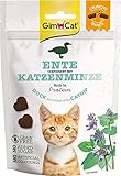 GimCat Crunchy Snacks Ente mit Katzenminze - Knuspriges und proteinreiches Katzenleckerli...