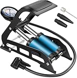 cyclingcolors Fußpumpe mit Doppelzylinder pumpe Doppelpumpe fahrrad motorrad auto mit...