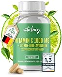 Vitabay Vitamin C hochdosiert 1000mg + Bioflavonoide VEGAN - 100 Ascorbinsäure Vitamin C...