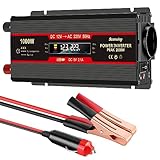 Seamuing 2000W Wechselrichter DC 12V auf AC 230V Spannungswandler 1 AC Steckdose & 2 USB...
