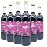 BLEICHHOF® [6er Pack] Schwarzer Johannisbeersaft - 100% leckerer Direktsaft - Frische...