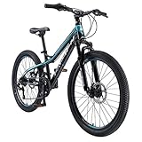 BIKESTAR Alu Mountainbike Jugendfahrrad 24 Zoll ab 9-14 Jahre Hardtail | 21 Gang Shimano...