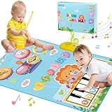 Lobyoh Baby Spielzeug 1 Jähr, 2-in-1-Musikmatte Piano Matte für Kleinkinder,...