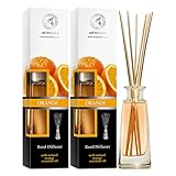 Raumduft Diffuser Orange 2х100ml - Raumduft mit Natürlich Ätherischen Orangenöl -...