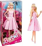 BARBIE - Puppe mit Vintage-Kleid in rosa Vichy-Karo, Gänseblümchen-Accessoires,...