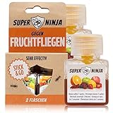 Super Ninja Fruchtfliegenfalle - Standard Pack - 2 Fallen - Hochwirksame Ökologische...