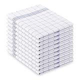 Vaily® Geschirrtücher Blau-Kariert 10er Pack - 70 x 45 cm aus 100% Baumwolle