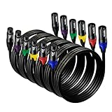 EBXYA XLR-Kabel Mikrofonkabel 1M 6 Pack 3-poliges symmetrisches XLR-Kabel Stecker auf...