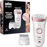 Braun Silk-épil 9 Epilierer Damen für Haarentfernung, Aufsätze für Rasierer und...