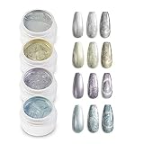 Gel-Nagellack, 4 Farben, Glitzer, holografischer Nagellack, holografischer...