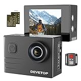 DEVETOP Glory60 Action Cam 4K/30FPS Unterwasserkamera 40M Wasserdicht 20MP WiFi mit...