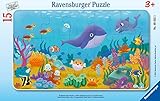 Ravensburger Kinderpuzzle - Tierkinder unter Wasser - 15 Teile Rahmenpuzzle für Kinder ab...