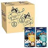 FELIX Knabber Mix Original & Strandspaß, Katzensnack mit verschiedenen Sorten, 2er Pack...