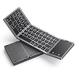 seenda Faltbare Bluetooth Tastatur mit Touchpad für Multi Gerät Wiederaufladbare...