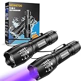 MOWETOO LED Taschenlampe, UV Taschenlampe 2 in 1, 395nm Ultraviolette Taschenlampe 2...