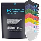 20 FFP2/KN95 Maske Bunt Mix CE Zertifiziert Kleine Größe Small, Medizinische Mask mit 4...