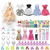 40 Zubehör für 28-30 cm Puppe, 8 Kleider (Badeanzug + großes Kleid + Modekleid + Shorts...