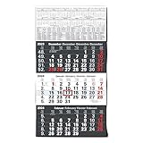 TOBJA 3 Monatskalender 2024 Wandkalender mit Schieber - 3-Monatskalender ohne Werbung |...