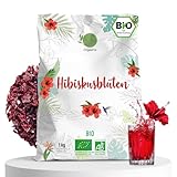 ORIGEENS HIBISKUSTEE BIO 1kg Premiumqualität | Bio Hibiskusblüten getrocknet für Tee,...