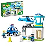 LEGO 10959 DUPLO Polizeistation mit Hubschrauber und Polizeiauto, Polizei-Spielzeug für...