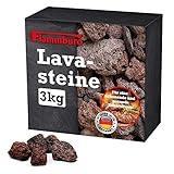 FLAMMBURO Lavasteine 3kg - Für Gasgrill, Backofen, Lavagrill und Elektrogrill geeignet -...