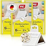 PIC Kleidermottenfalle - Mottenschutz für Kleiderschrank = 6 Stück - Mottenfalle für...