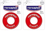 Hansaplast Fixierpflaster Classic (5 m x 2,5 cm), Tapeband zur einfachen und sicheren...