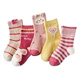 GALPADA 5 Paar Kaninchen-Schlauchsocken Kaninchensocken Kleinkind-Mädchen-Crew-Socken...