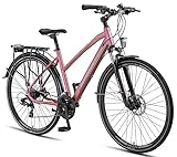 Licorne Bike Premium Touring Trekking Bike in 28 Zoll Aluminium Scheibenbremse Fahrrad...