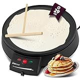 Clatronic Crepes Maker für Crepes mit Ø 29 cm | Crepe Maker inkl. Teigverteiler |...