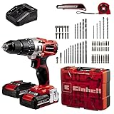 Einhell Akku-Schlagbohrschrauber TE-CD 18/2 Li-i +64 (2x2,0Ah) Power X-Change (Li-Ion, 18...