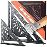 Zimmermannswinkel Set, Multifunktional Anschlagwinkel Metall Aluminium Lineal...