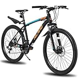 Hiland 26 Zoll Mountainbike MTB Fahrrad mit Stahlrahmen 21-Gang Disc-Brake Federgabel...