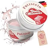 GLANZMOMENTE ® Putzstein - 300g - Inkl. Handschwamm - Universalstein - Universalreiniger...