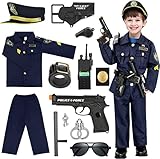 INNOCHEER Polizei Kostüm Kinder, Polizeikostüm für Kinder, Rollenspielset für Jungen...