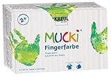 KREUL 2316 - Mucki leuchtkräftige Fingerfarbe, 6 x 150 ml in gelb, rot, blau, grün,...