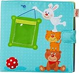 HABA 303143 - Baby-Fotoalbum Spielgefährten2 | Album aus Stoff mit 10 Seiten |...