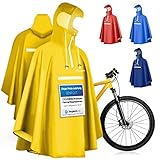 CYCLEHERO Premium Regenponcho Fahrrad SEHR GUT GETESTET - Wasserdicht mit Reflektoren und...