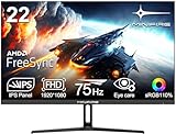 Minifire 22 Zoll Business Computer Monitor, Desktop Gaming Monitor, IPS, FHD 1080p,75 Hz,...