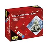 Idena 30441 - LED Lichterkette mit 300 LEDs in Warmweiß, mit 8 Stunden Timer Funktion und...