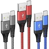 USB C Kabel 3 Pack 1.8M Ladekabel USB C Schnellladekabel QC 3.0 USB Typ C Kabel Kompatibel...