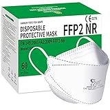 LAIANZHI 60 Stück FFP2 Masken Weiß, 4-lagige Staubschutzmaske Atmungsaktiv...