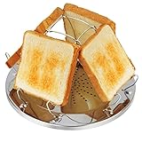 Vusddy Camping Toaster für Gaskocher, 4 Scheiben Gas Toaster Faltbar, Edelstahl Mini...