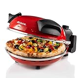 Ariete Pizzaofen 909, 4-Minuten-Pizza, Pizzaofen mit 5 Garstufen, Feuerfeste Platte zum...