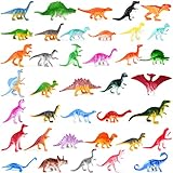 ELECLAND 39 PCS Mini Dinosaurier Figuren Spielzeug für Kinder Dinosaurier Spielset...