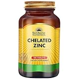 Sunshine Nutrition, Chelated Zinc (Zinkglycinat), 22mg, hochdosiert, 100 Tabletten,...