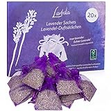 LAVODIA Lavendel Duftsäckchen Kleiderschrank: 20x6g Duftsäckchen Lavendel getrocknet –...